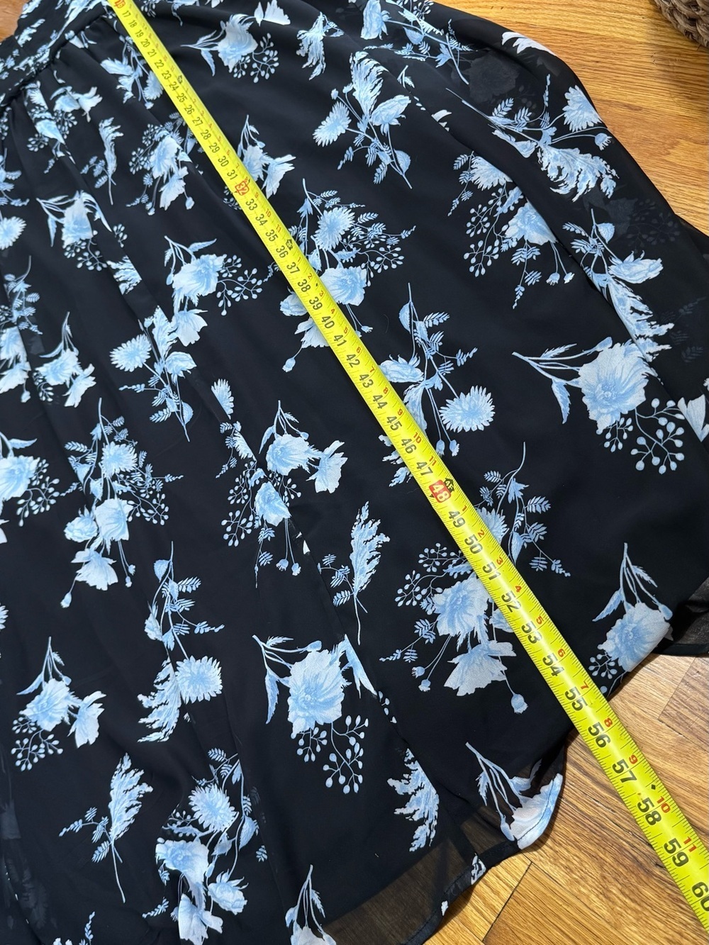 torrid smocks back whimsy Black Maxi Dress with White Floral Print - Picture 6 of 7